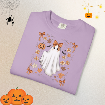 Halloween Lace Ghost Sweatshirt | Cute Floral Ghost Sweater Shirt for Women & Adults