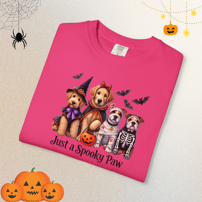 Spooky Paw Halloween T-Shirt | Dog Lover Halloween Shirt for Women & Adults