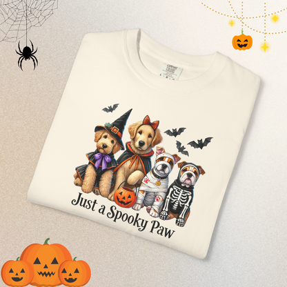 Spooky Paw Halloween T-Shirt | Dog Lover Halloween Shirt for Women & Adults