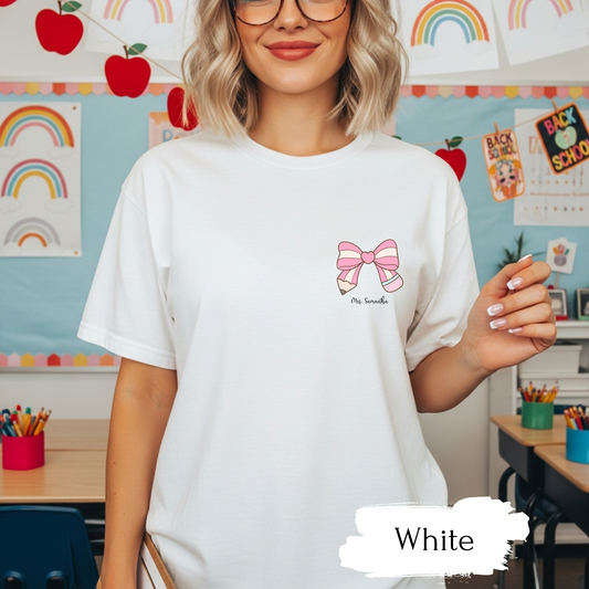 Custom Teacher T-Shirts, Teach Comfort Colors, New Teacher Shirt, Teacher Outfit Back to School, Cute Kindergarten Teacher Tee