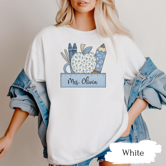 Personalized Teacher T-Shirt - Mrs Name Shirt