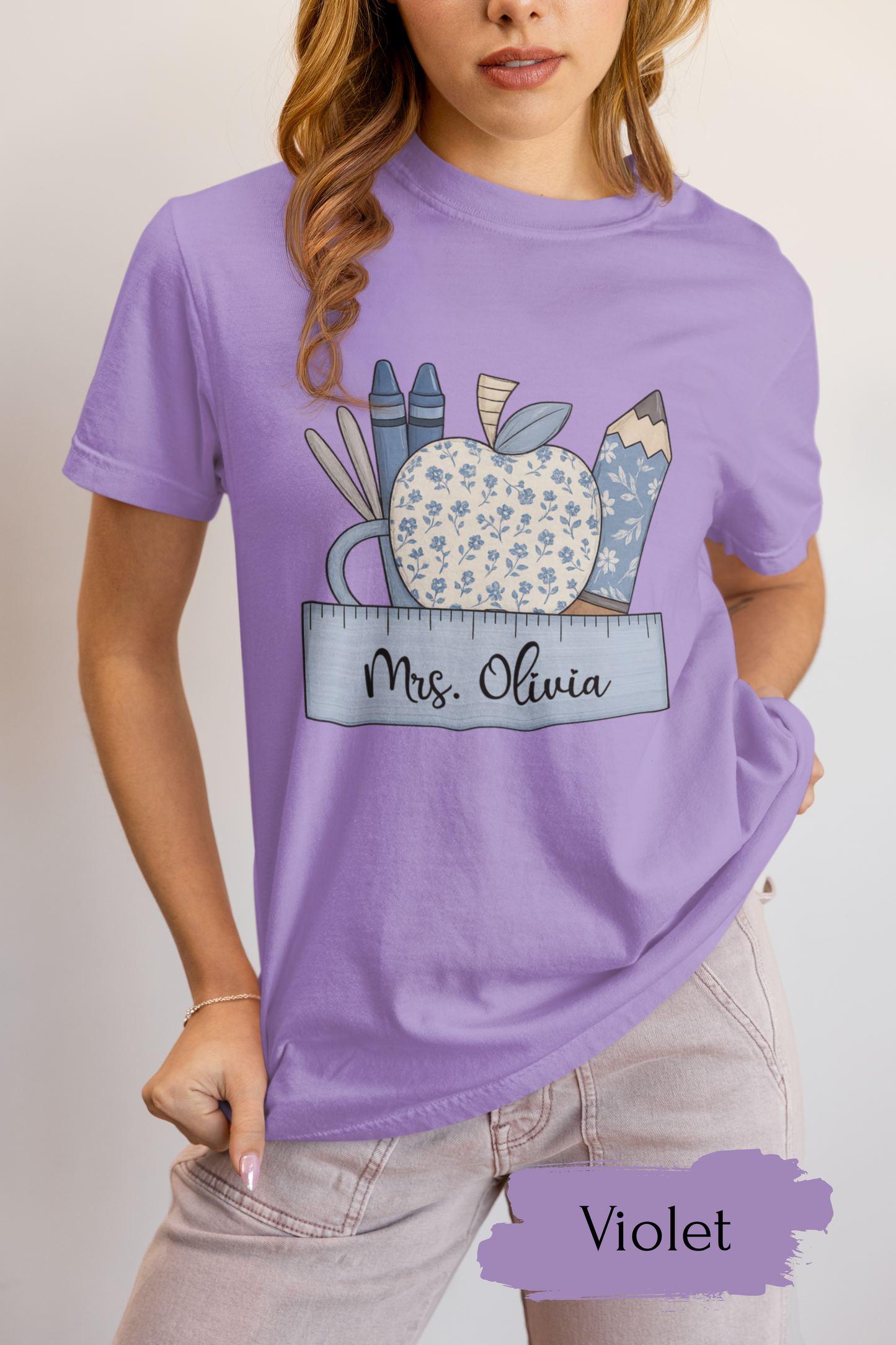 Personalized Teacher T-Shirt - Mrs Name Shirt