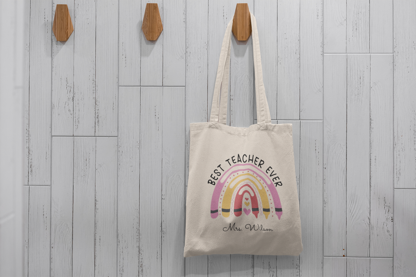 Personalized Teacher Tote Bag, Custom Canvas Appreciation Gift, School Shoulder Carryall, Cute Laptop Tote, Large Teacher Bag