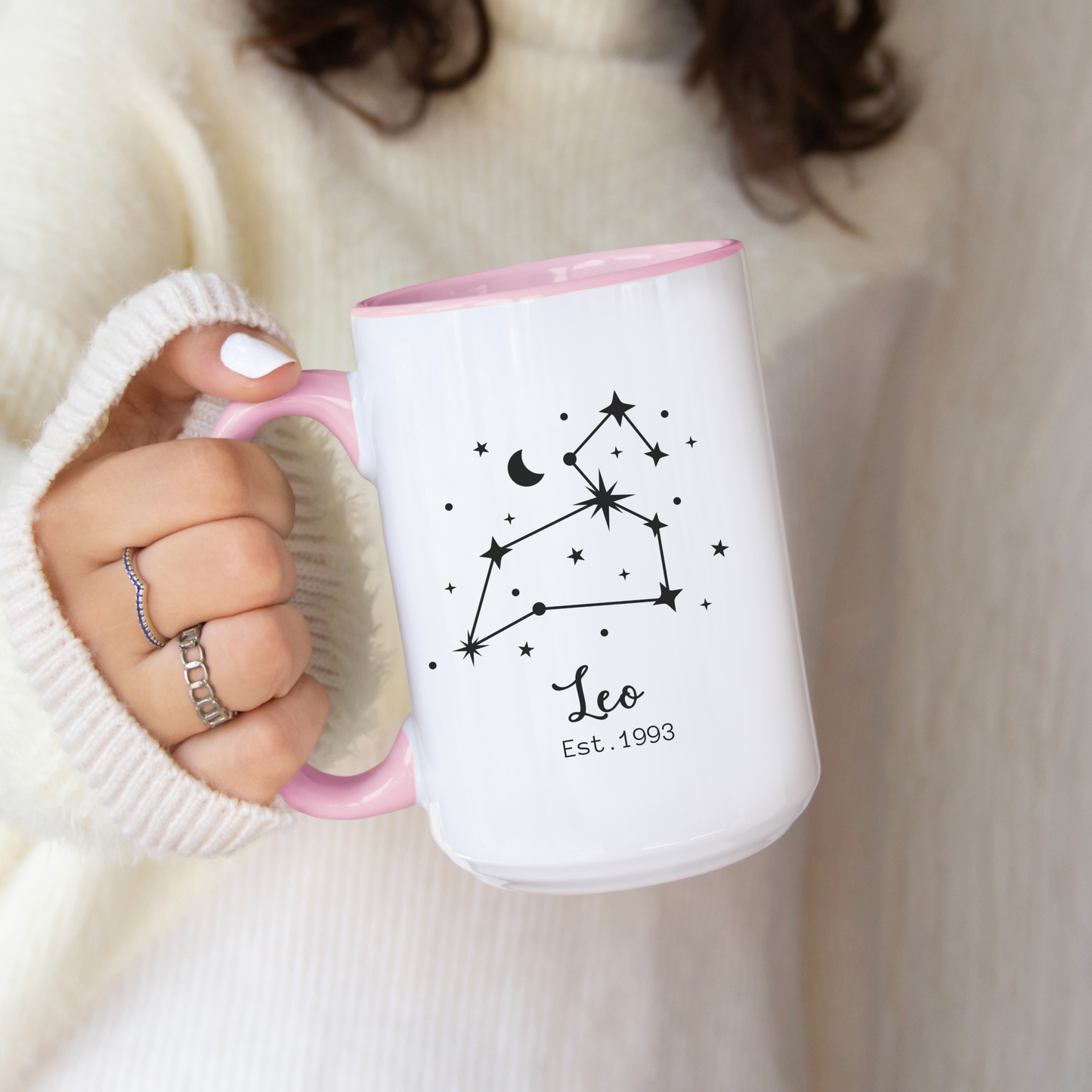 Personalized Zodiac Mug, Horoscope Coffee Cup With Zodiacal Sign , Custom Name Zodiac Sign Mug for Astrology, Birthday & Appreciation Gift