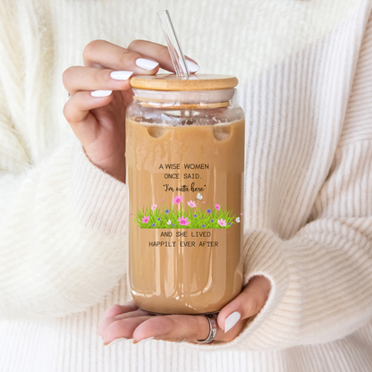 A Wise Woman Once Said Sipper Glass, Personalized Retirement Drinkware for Women's Retirement Gift, Teacher Retirement Sipper Glass