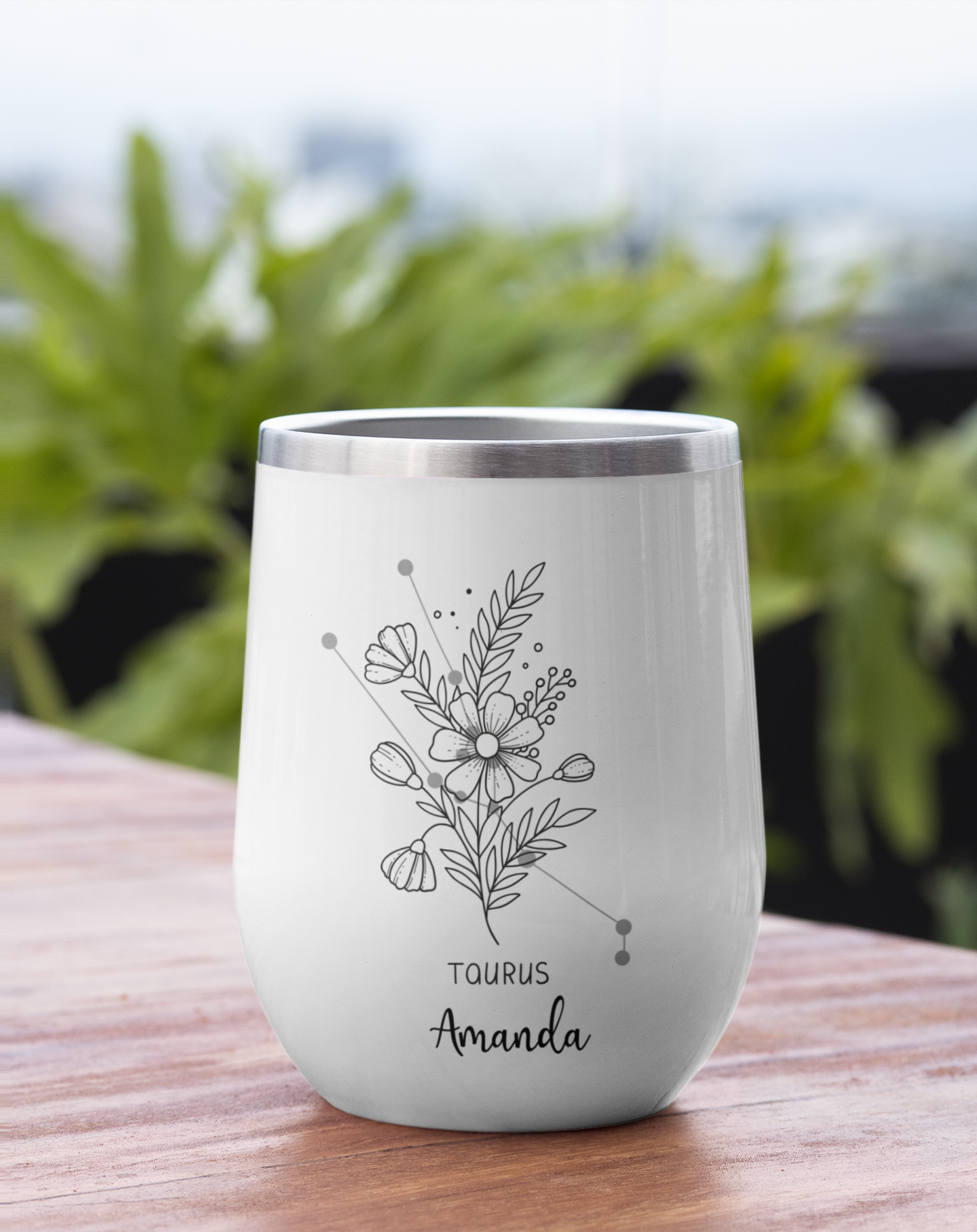 Custom Zodiac Tumbler with Name, Astrology Sign Gift, Horoscope Travel Cup, Personalized Star Sign Tumbler for Birthday or Manifestation
