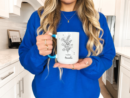 Zodiac Mug Custom Name Horoscope Coffee Mug, Personalized Zodiac Sign Cup, Manifestation Gift, Daily Motivation Birthday Mug