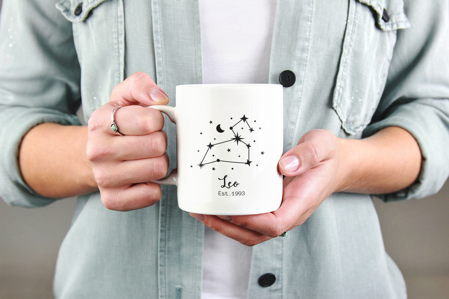Zodiac Mug Personalized Horoscope Coffee Cup, Custom Name Zodiac Sign Mug for Astrology Lovers, Birthday & Appreciation Gift ,  Zodiacal Mug