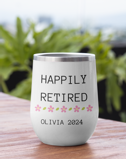 A Wise Woman Once Said Wine Tumbler Custom Beach Retirement Gift For Women 2025 Personalized Retired Boss Coworker Funny Leaving Mug