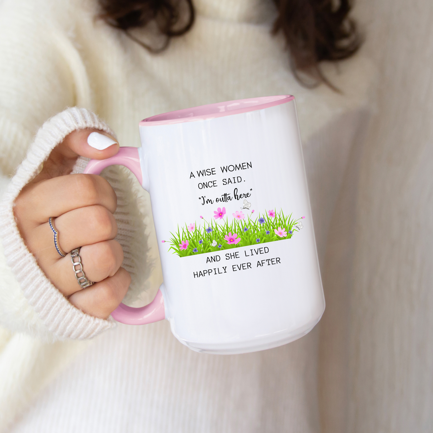 A Wise Woman Once Said Mug Custom Retirement Coffee Cup Gift for Retired Coworker Boss Friend or Her Funny Personalized Retired Cup