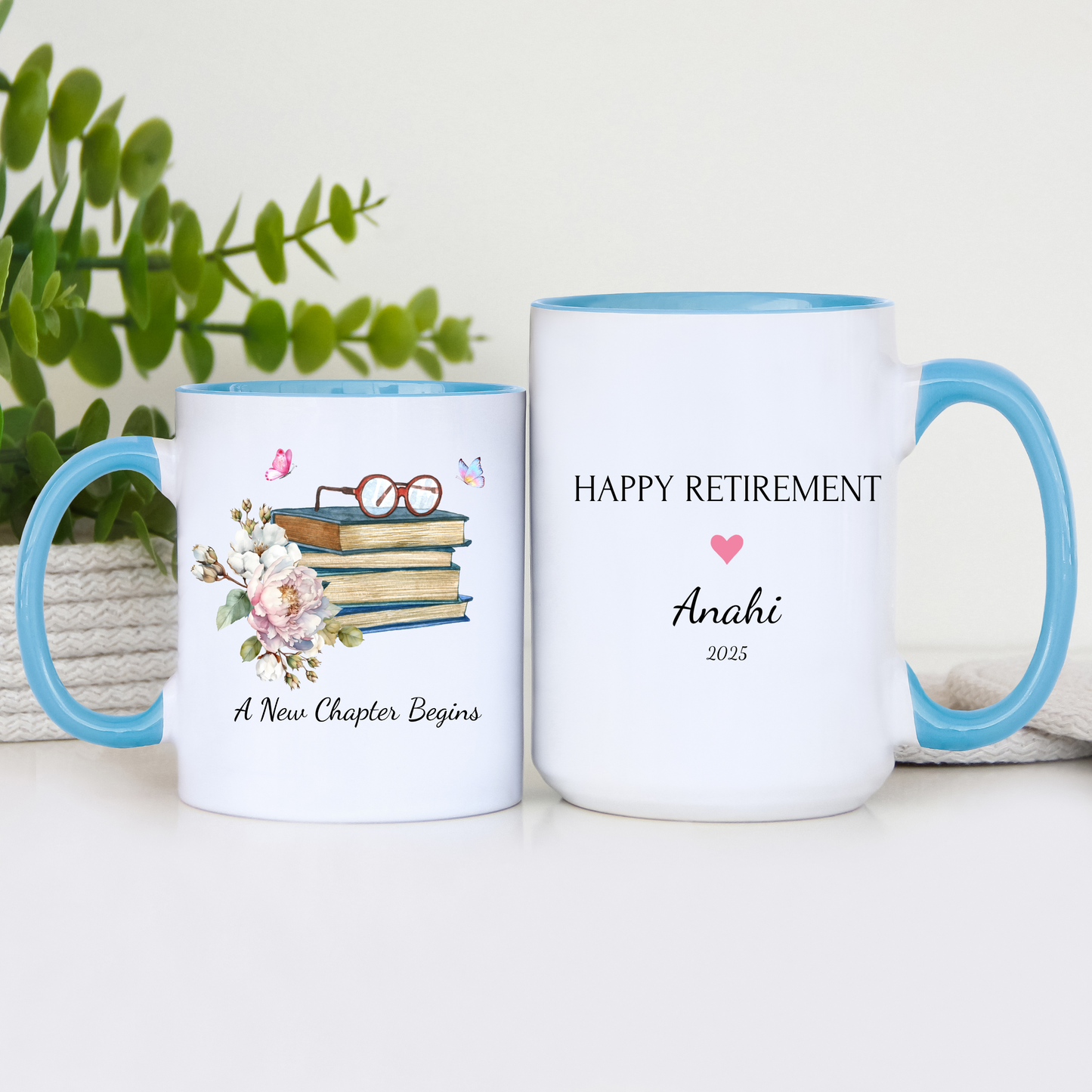 Teacher Retirement Coffee Mug with Name Custom Gift for Coworker Boss Mom Dad Friend or Teacher Personalized Cup for Women or Men, Retired