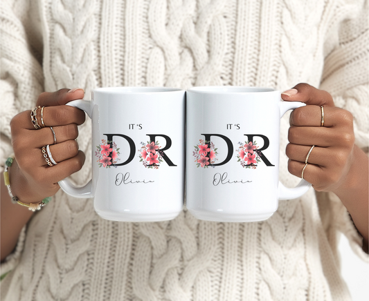 Personalized Doctor Coffee Mug Custom Gift for New Doctor Medical Student or PhD Graduation Mug for Doctor Appreciation or Birthday Use