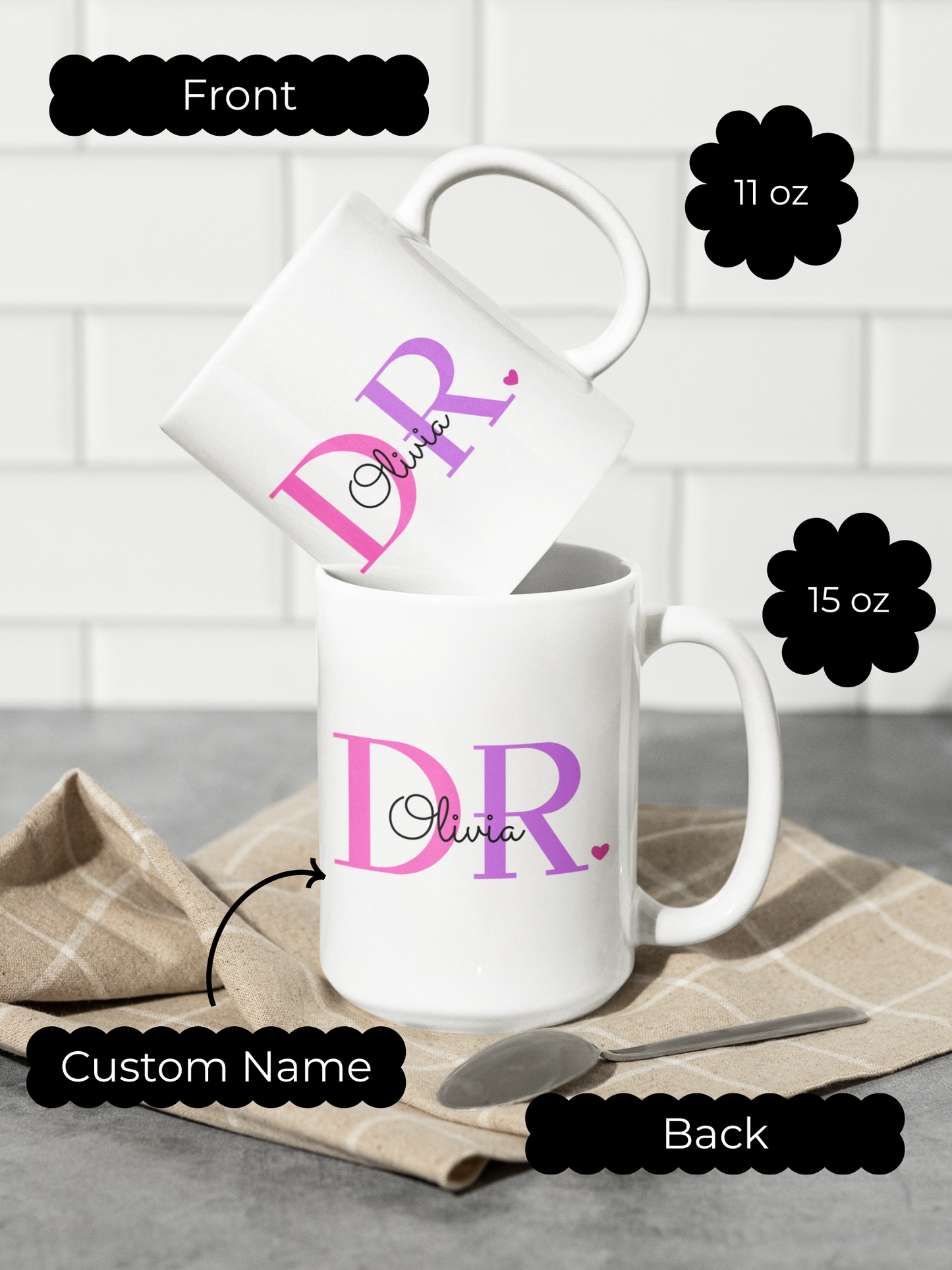 Doctor Mug Personalized Ceramic Coffee Cup, Perfect New Doctor, Great Gift for New Doctors, Medical School Graduates, Doctor Birthdays