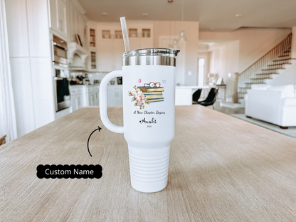 Custom Retirement Tumbler, Gift for Retirement with Custom Name, Travel Cup for Teacher Retiring, Happy Retired Coworker Boss Friend Family
