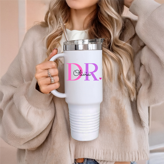 Stylish Insulated Travel Mug, 40oz - Personalized Drinkware for Coffee Lovers, Outdoor Adventures, Gift for Her, Custom Design