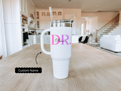 Stylish Insulated Travel Mug, 40oz - Personalized Drinkware for Coffee Lovers, Outdoor Adventures, Gift for Her, Custom Design