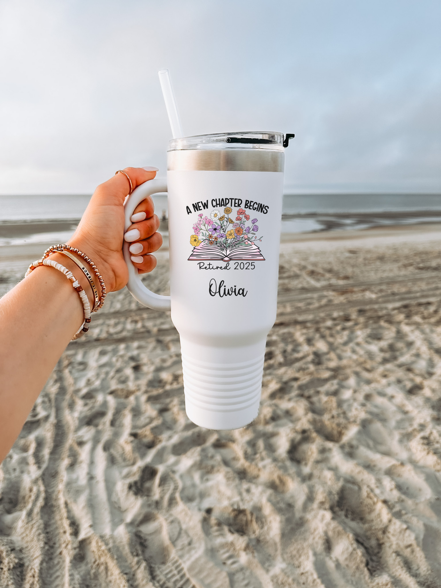 Teacher Retirement Travel Tumbler, Personalized Retire Cup for Her, Funny Teacher Gift for Retirement 2025, Unique Retirement Travel Mug