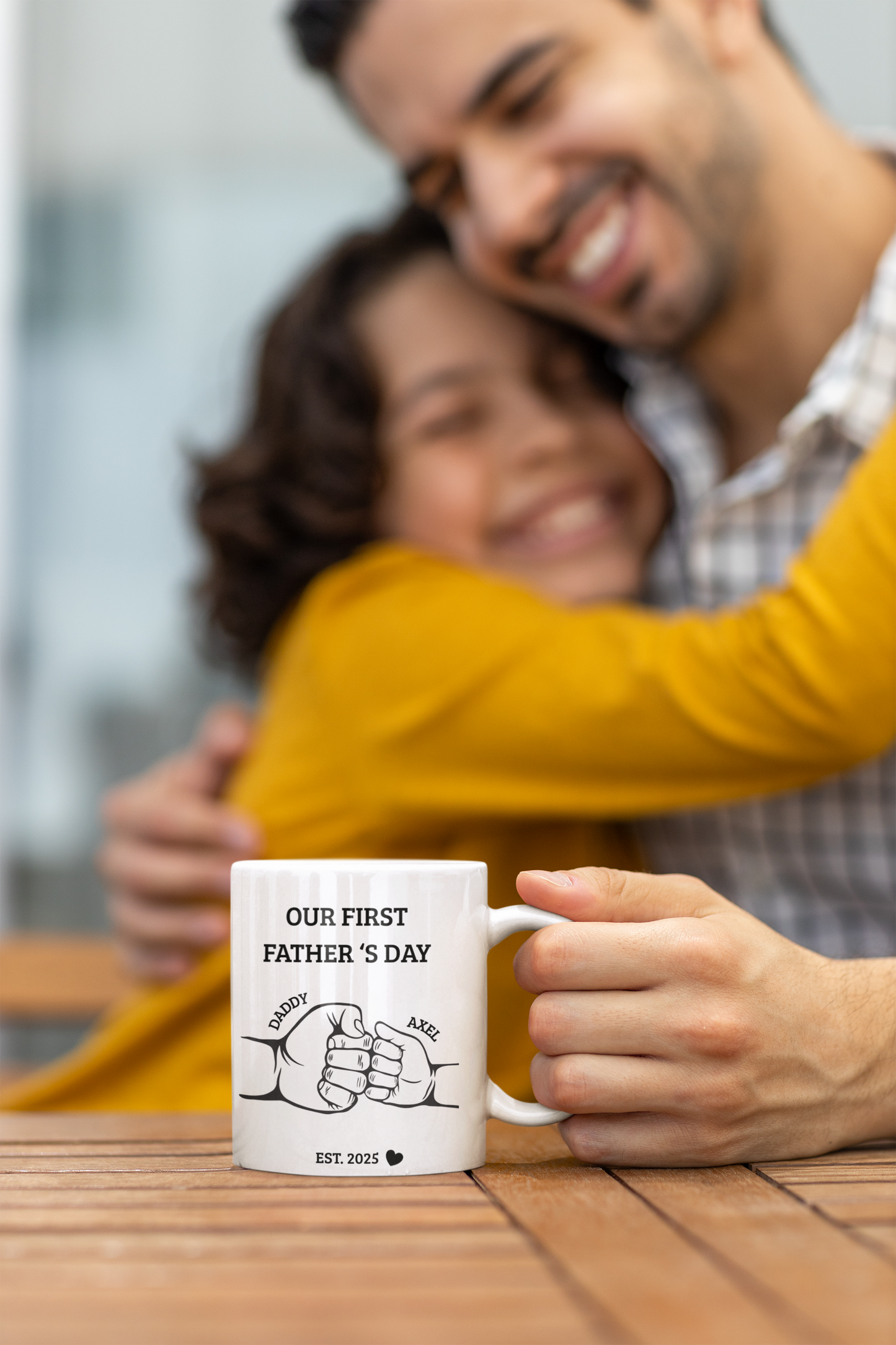 Personalized First Fathers Day Mug Gift for New Dad, Our First Father Day Present, Best 1st Time Daddy Mug, My First Fathers Day Cup,Dad Mug