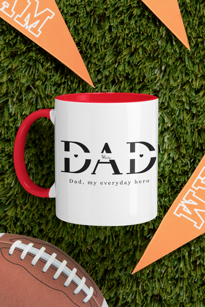 Custom Name Fathers Day Mug for Dad, Personalized 1st Fathers Day Gift from Kids, New Dad Mug, Daddy Cup, Best Dad Ever Present, Mug for Dad