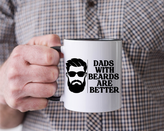 Custom Beard Lover Mug, Funny Dad Coffee Cup, Personalized Gift for Him, Dad Birthday or Father's Day Present from Son or Wife, Beard Dad