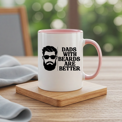 Custom Beard Lover Mug, Funny Dad Coffee Cup, Personalized Gift for Him, Dad Birthday or Father's Day Present from Son or Wife, Beard Dad