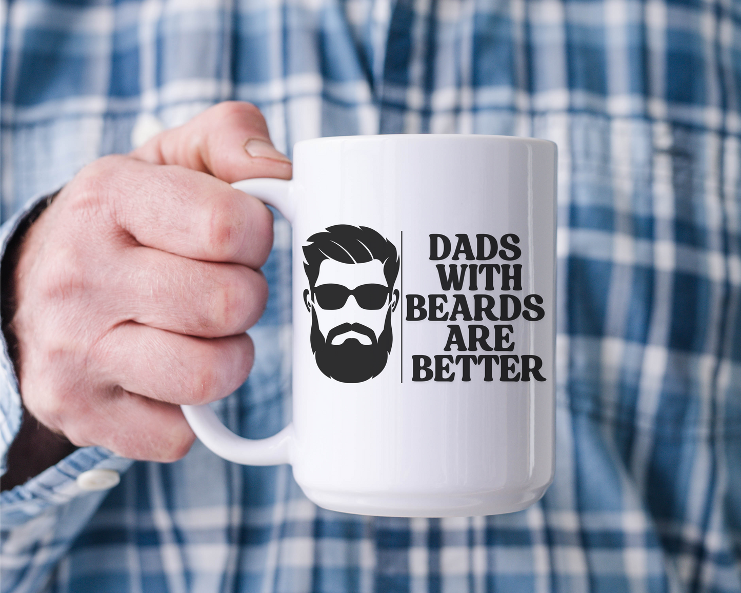 Custom Beard Lover Mug, Funny Dad Coffee Cup, Personalized Gift for Him, Dad Birthday or Father's Day Present from Son or Wife, Beard Dad