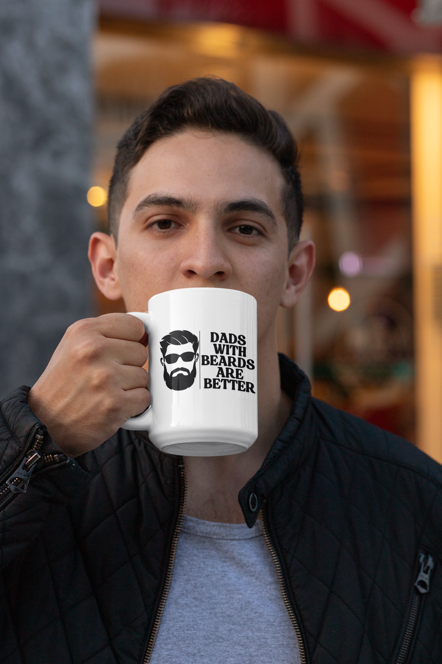 Custom Beard Lover Mug, Funny Dad Coffee Cup, Personalized Gift for Him, Dad Birthday or Father's Day Present from Son or Wife, Beard Dad