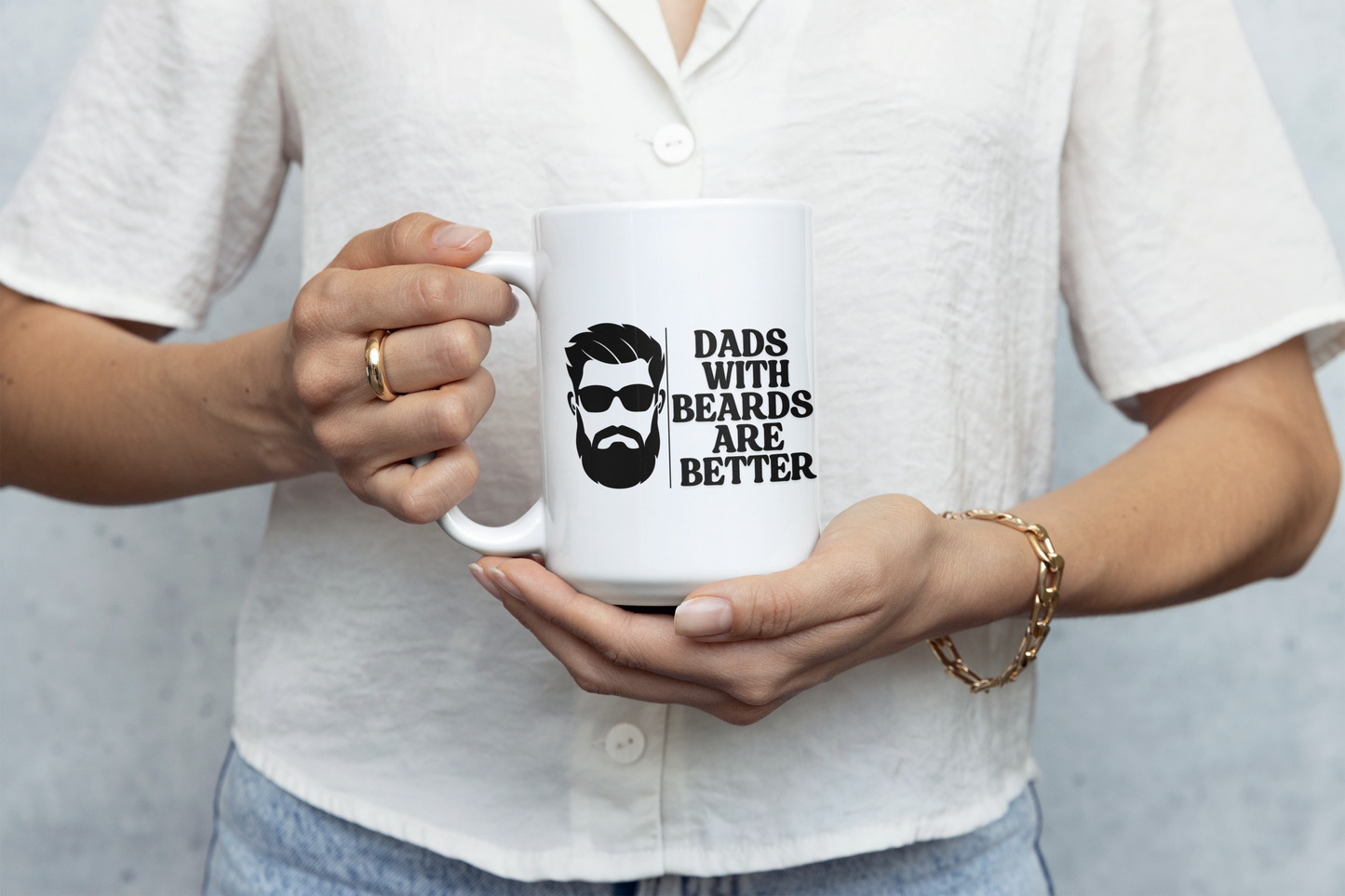 Custom Beard Lover Mug, Funny Dad Coffee Cup, Personalized Gift for Him, Dad Birthday or Father's Day Present from Son or Wife, Beard Dad