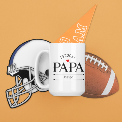 Custom Name Fathers Day Mug for Dad, Personalized 1st Fathers Day Gift from Kids, New Dad Mug, Daddy Cup, Best Dad Ever Present, Mug for Dad