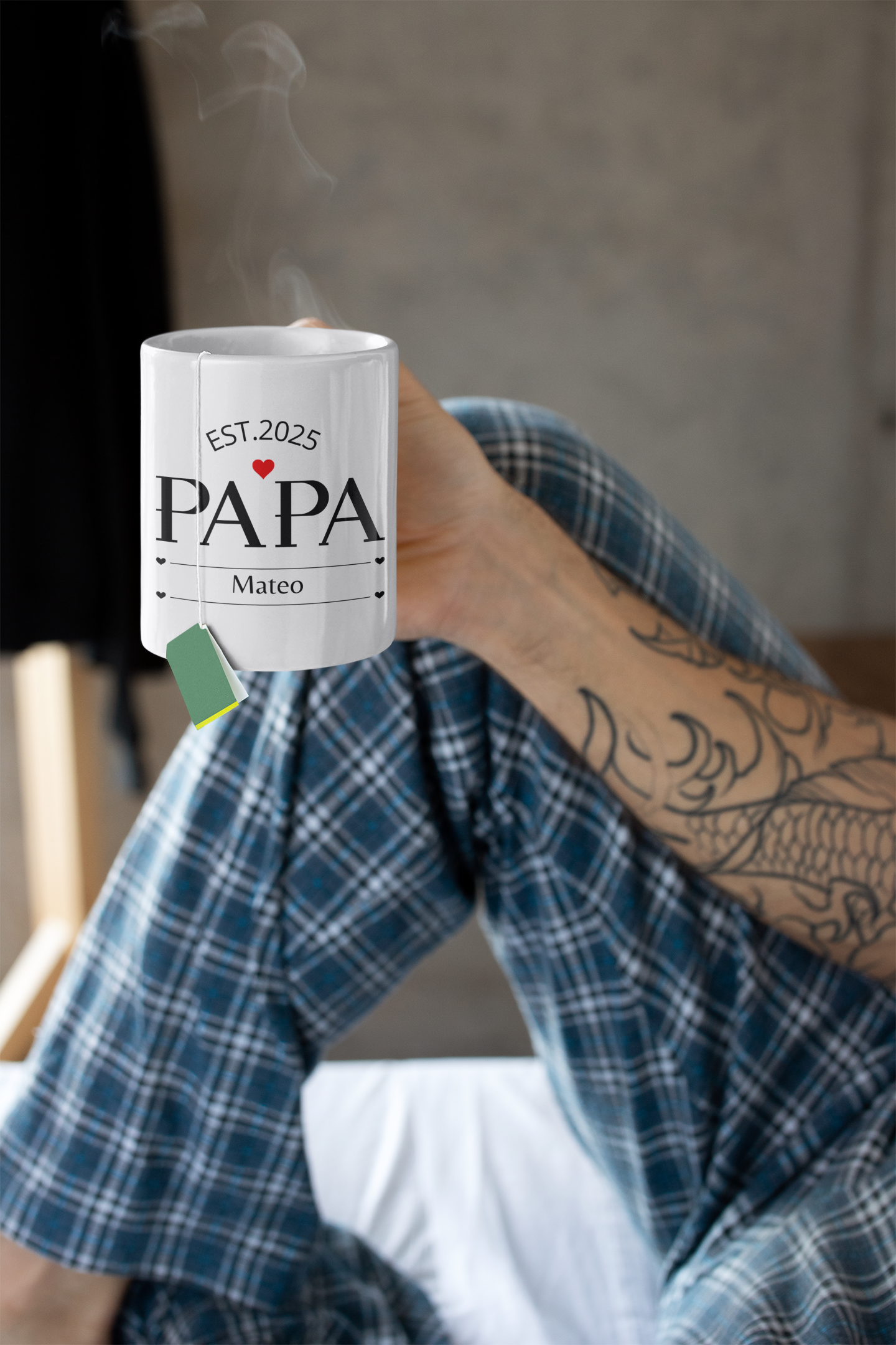 Custom Name Fathers Day Mug for Dad, Personalized 1st Fathers Day Gift from Kids, New Dad Mug, Daddy Cup, Best Dad Ever Present, Mug for Dad