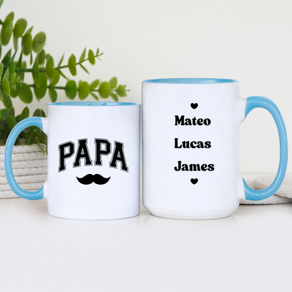 Personalized Mustache Mug for Dad, My First Father's Day Gift, New Daddy Coffee Cup,  Best First Father's Day Present for Him, Gift For Dad