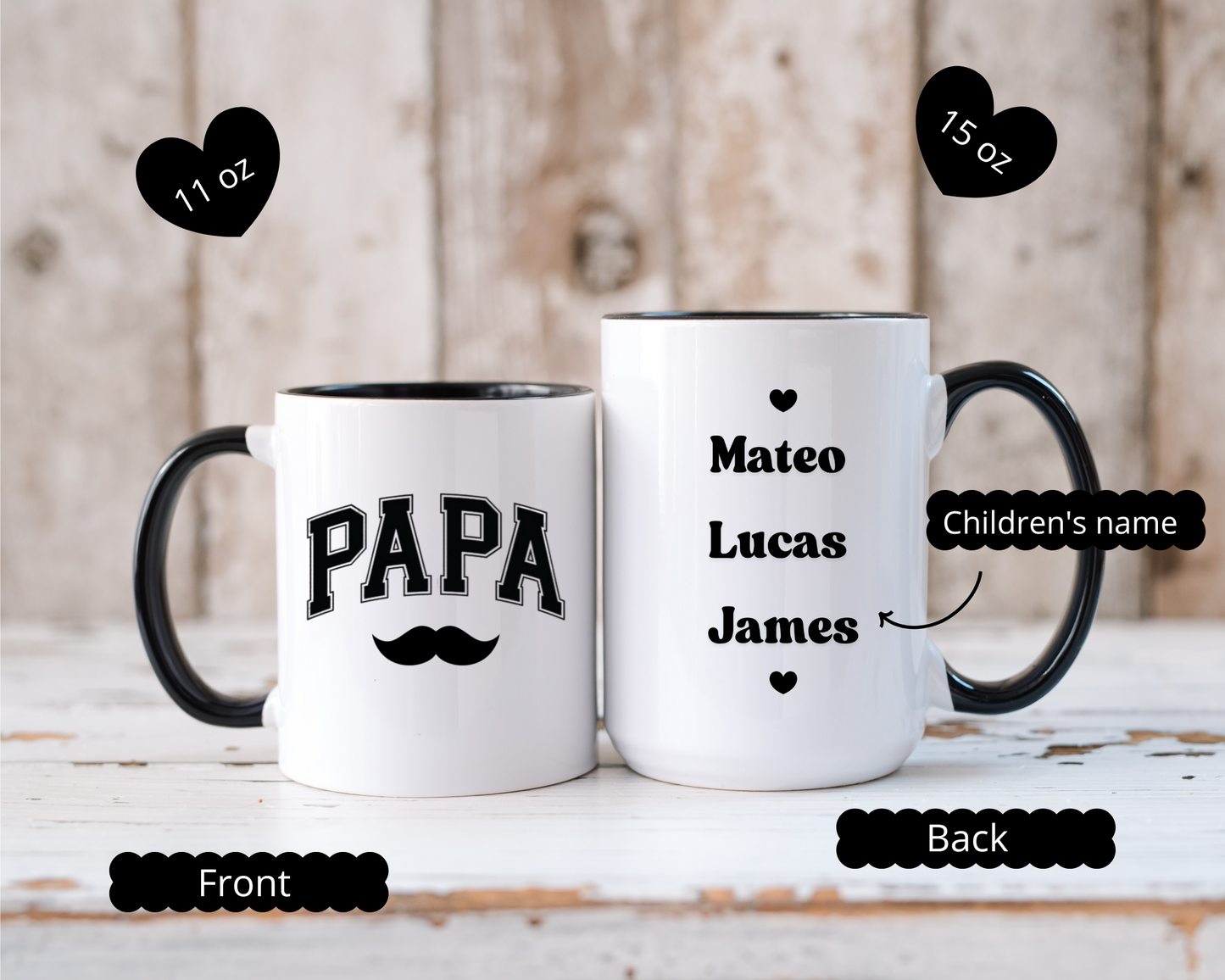 Personalized Mustache Mug for Dad, My First Father's Day Gift, New Daddy Coffee Cup,  Best First Father's Day Present for Him, Gift For Dad