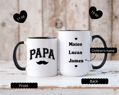 Personalized Mustache Mug for Dad, My First Father's Day Gift, New Daddy Coffee Cup,  Best First Father's Day Present for Him, Gift For Dad