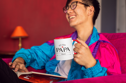 Custom Name Fathers Day Mug for Dad, Personalized 1st Fathers Day 2025 Gift from Kids, New Dad Mug, Daddy Cup, Best Dad Ever Present, Dad