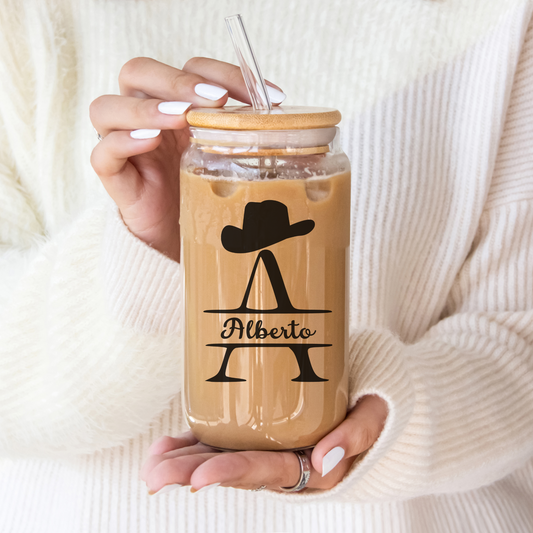 Personalized Dad Glass Cup, Iced Coffee Glass for Nutrition Dad, Gift from Daughter, Custom Father's Day Glass, Gifts for Him or Husband