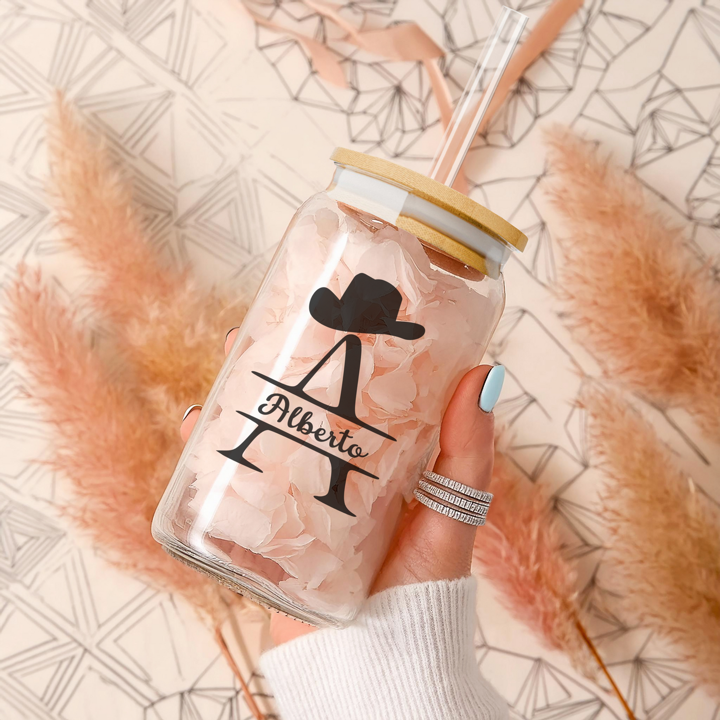 Personalized Dad Glass Cup, Iced Coffee Glass for Nutrition Dad, Gift from Daughter, Custom Father's Day Glass, Gifts for Him or Husband