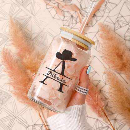 Personalized Dad Glass Cup, Iced Coffee Glass for Nutrition Dad, Gift from Daughter, Custom Father's Day Glass, Gifts for Him or Husband
