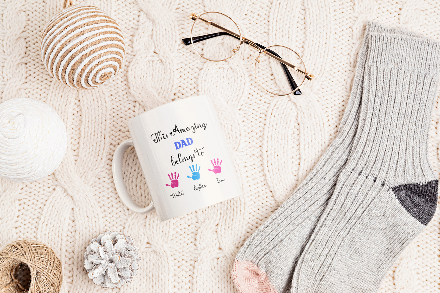 Personalized First Fathers Day Mug Gift for New Dad, Our First Father Day Present, Best 1st Time Daddy Mug, My First Fathers Day Cup,Dad Mug
