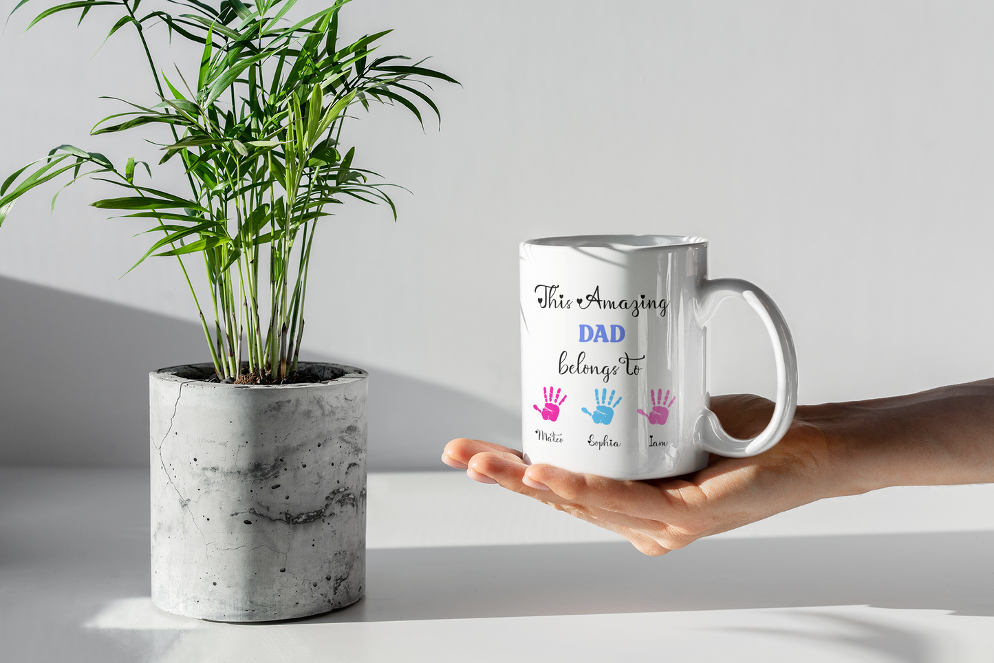 Personalized First Fathers Day Mug Gift for New Dad, Our First Father Day Present, Best 1st Time Daddy Mug, My First Fathers Day Cup,Dad Mug