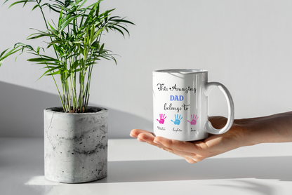 Personalized First Fathers Day Mug Gift for New Dad, Our First Father Day Present, Best 1st Time Daddy Mug, My First Fathers Day Cup,Dad Mug