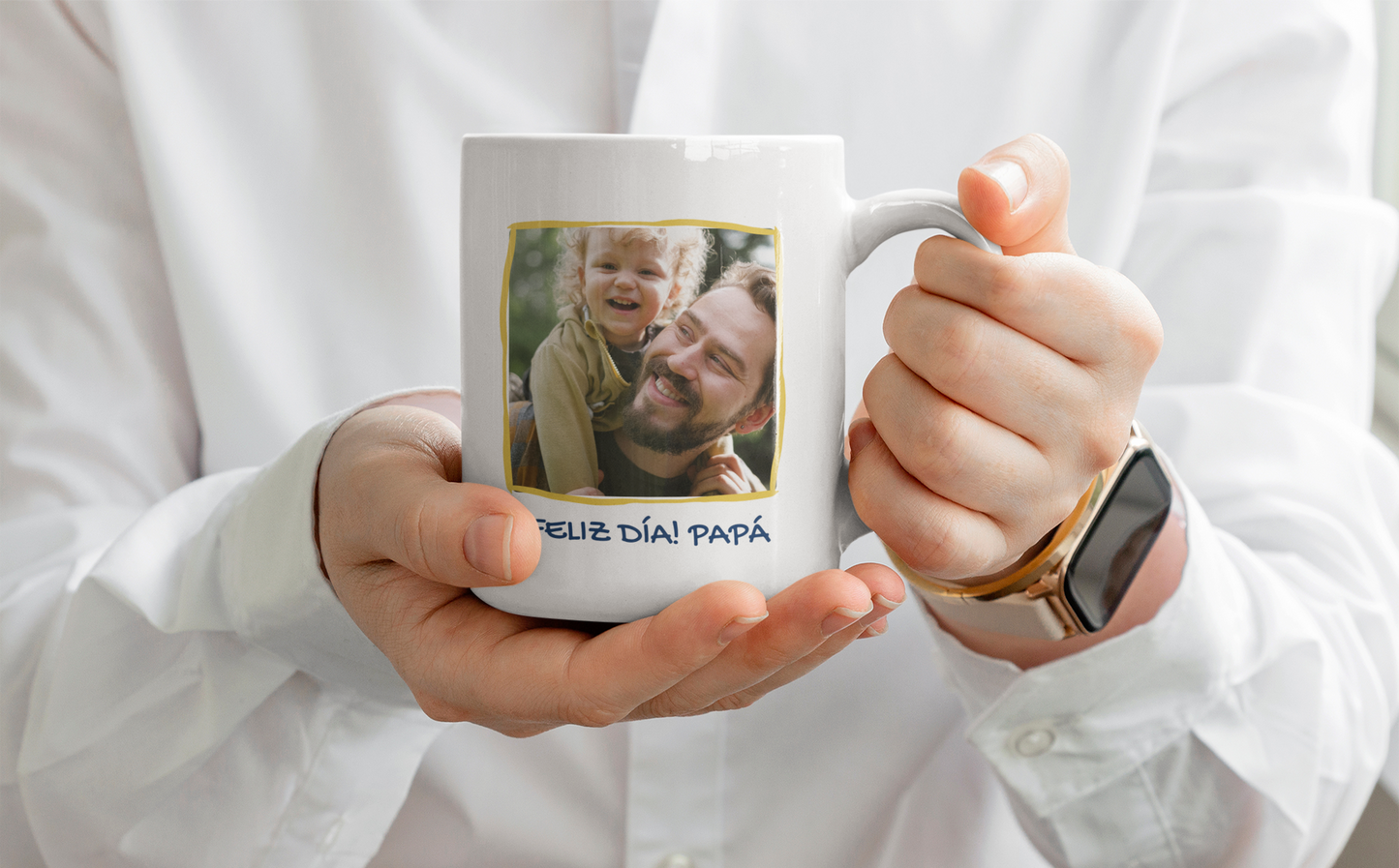Custom Photo Mug for Dad, Personalized Family Coffee Cup with Picture, Best Dad Mug from Wife, Daughter or Son, Father's Day Gift Idea