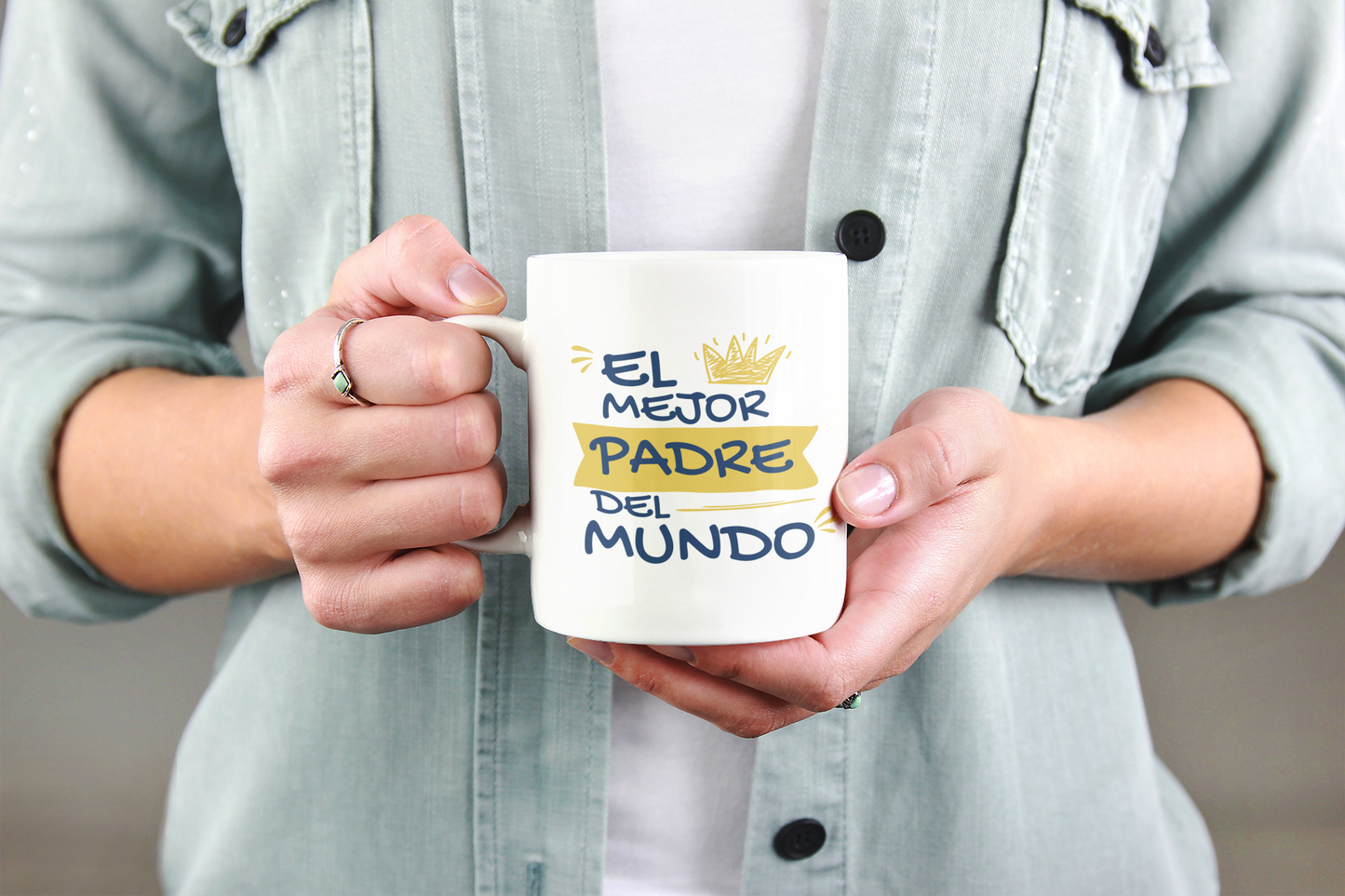 Custom Photo Mug for Dad, Personalized Family Coffee Cup with Picture, Best Dad Mug from Wife, Daughter or Son, Father's Day Gift Idea