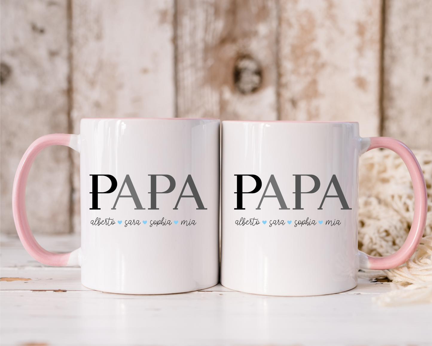 Custom Dad Coffee Mug, Personalized Mug with Dad and Kids' Names, Father's Day Gift from Son, Daughter or Wife, Birthday Gift for Husband