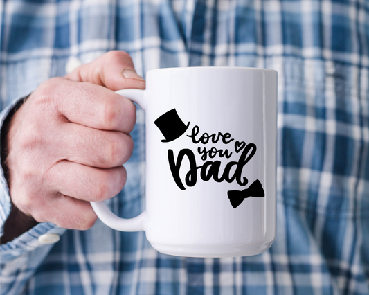 Best Dad Mug, Custom Coffee Cup with Kids' Names and Handprints, Personalized Gift for Dad from Son, Daughter or Wife, Father's Day Mug