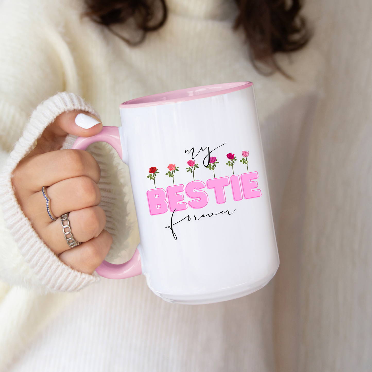 BFF Mug Personalized Coffee Cup for Best Friend Custom Bestie Gift Best Friends Forever Funny Birthday Mug for Women or Soul Sisters