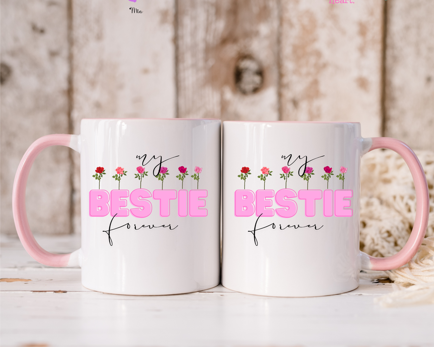 BFF Mug Personalized Coffee Cup for Best Friend Custom Bestie Gift Best Friends Forever Funny Birthday Mug for Women or Soul Sisters