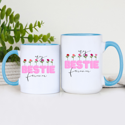 BFF Mug Personalized Coffee Cup for Best Friend Custom Bestie Gift Best Friends Forever Funny Birthday Mug for Women or Soul Sisters