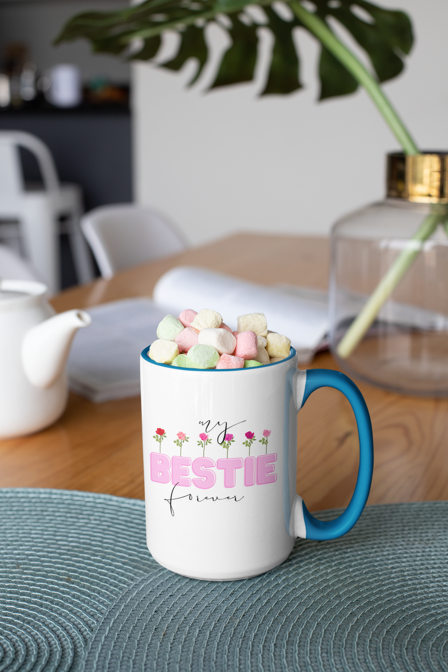BFF Mug Personalized Coffee Cup for Best Friend Custom Bestie Gift Best Friends Forever Funny Birthday Mug for Women or Soul Sisters