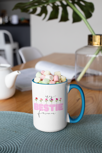 BFF Mug Personalized Coffee Cup for Best Friend Custom Bestie Gift Best Friends Forever Funny Birthday Mug for Women or Soul Sisters