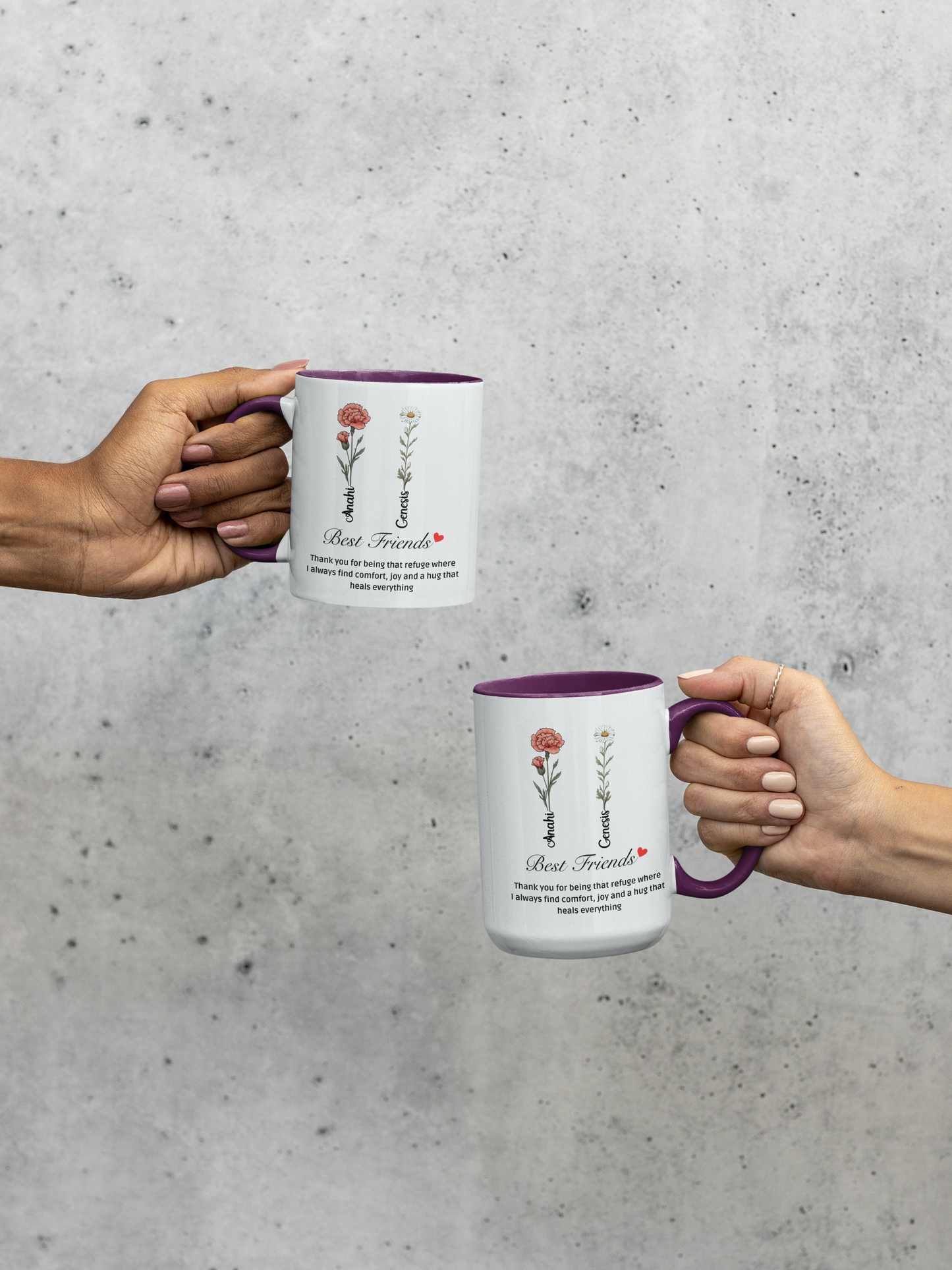Best Friend Forever Mug with Custom Name Personalized Bestie Gift Women's Friendship Coffee Cup Funny Birthday Gift for Soul Sisters